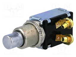 Switch: push-button; Pos: 2; SPST-NC; 15A/12VDC; silver; none