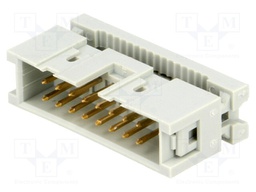 Plug; IDC; male; PIN: 16; IDC; for ribbon cable; 1.27mm; gold-plated
