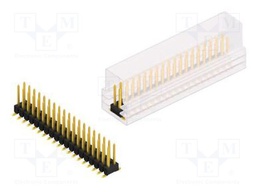 Connector: pin strips; pin header; male; PIN: 38; 2.54mm; SMT; 2x19