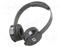 Headphones with microphone; black; Jack 3,5mm; headphones; 32Ω