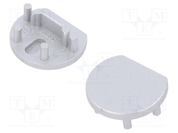 Cap for LED profiles; silver; ABS; Application: PEN12; Pcs: 2
