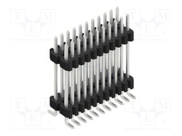 Connector: pin strips; pin header; male; PIN: 22; 1.27mm; SMT; 2x11