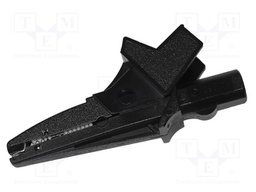 Crocodile clip; 20A; black; max.16mm; 1kV; Type: insulated