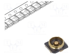 Connector: U.FL (IPX/AMC); socket; 50Ω; SMT; male; cut from reel