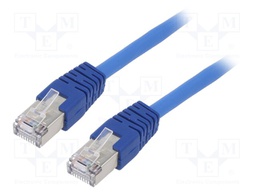 Patch cord; F/UTP; 5e; stranded; CCA; PVC; blue; Len: 2m; 26AWG