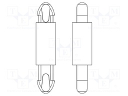 PCB distance; polyamide 66; L: 12mm; latch/latch; Colour: natural