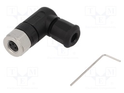 Connector: M8; female; PIN: 3; angled 90°; for cable; plug; 4A; 60V