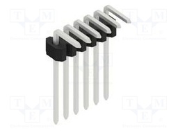 Connector: pin strips; pin header; male; PIN: 6; 1.27mm; THT; 1x6