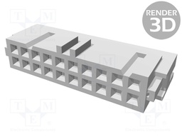 Plug; IDC; female; PIN: 20; IDC; for ribbon cable; 1.27mm