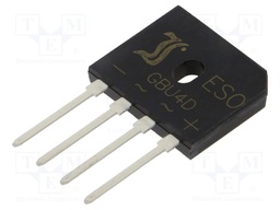 Single-phase bridge rectifier; Urmax: 200V; If: 4A; Ifsm: 135A; GBU