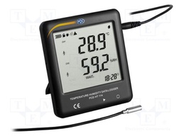 Data logger; temperature,humidity; IP20; Display: LCD 3,9"; ±4%