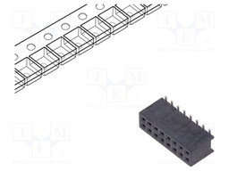 Socket; pin strips; Minitek127; female; PIN: 16; vertical; 1.27mm