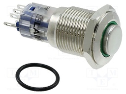 Switch: vandal resistant; Pos: 2; DPDT; 2A/48VDC; IP40; ON-(ON)