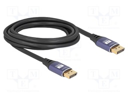 Cable; DisplayPort plug,both sides; DisplayPort 1.4; 3m; black
