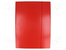 Folder; A4; red; V: with rubber