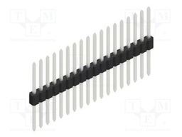 Connector: pin strips; pin header; male; PIN: 18; 1.27mm; THT; 1x18