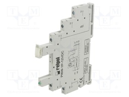 Socket; 6A; for DIN rail mounting; IP20; 98.5x6.2x85.5mm; 12VDC