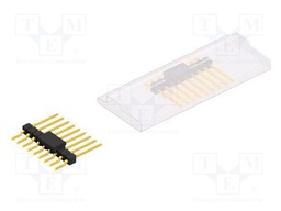 Connector: pin strips; pin header; male; PIN: 9; 2.54mm; SMT; 1x9