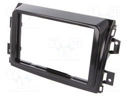 Radio frame; Fiat; 2 DIN; black gloss