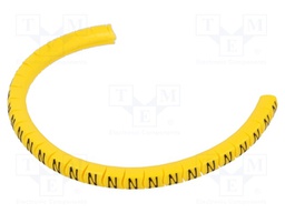 Markers for cables and wires; Label symbol: N; 1.3÷3mm; PVC; PA