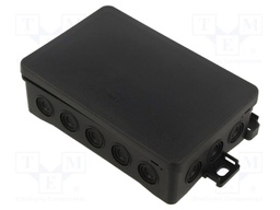 Enclosure: junction box; X: 90mm; Y: 40mm; Z: 135mm; IP54; black