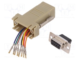 Adapter; D-Sub 9pin socket,RJ45 socket