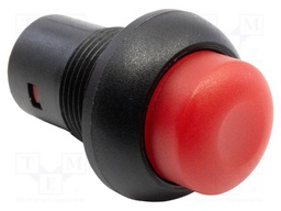 Switch: push-button; Pos: 2; SPST-NO; 0.1A/24VDC; red; Illumin: none