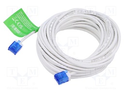 Patch cord; RJ45 plug,both sides; U/UTP; 6a; Cu; white; 10m