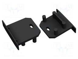Cap for LED profiles; black; ABS; Application: DEEP10