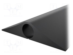 Cable protector; Width: 127mm; L: 3m; Mat: PVC; H: 28mm; Colour: black