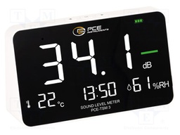 Meter: air quality; LCD 6,9"; Sound level: 30÷130dB; Accur: ±1°C