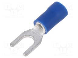 Fork terminal; M4; Ø: 4.3mm; 1.5÷2.5mm2; crimped; for cable; blue
