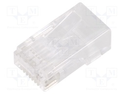 Plug; RJ45; PIN: 8; Cat: 6; shielded; Layout: 8p8c; for cable; IDC