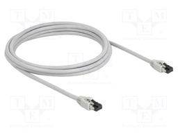 Patch cord; S/FTP; Cat: Cat 8.1; RJ45 plug,both sides; 3m; grey