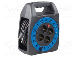 Extension lead; 3G1.5mm2; enclosed reel,rolled; Sockets: 4; PVC