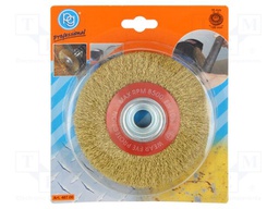 Wheel brush; 120mm; brass; Mount.hole diam: 16mm