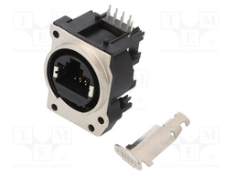 Socket; RJ45; XLRnet; Cat: 5e; with push button; THT; angled 90°