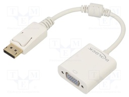 Converter; DisplayPort plug,VGA female; DisplayPort 1.2; 0.15m