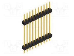 Connector: pin strips; pin header; male; PIN: 10; 2.54mm; THT; 1x10