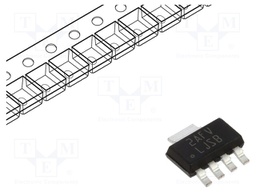IC: voltage regulator; LDO,fixed; 3.3V; 1A; SOT223-5; SMD; ±2.5%