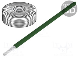 Wire; UL1007,UL1569; stranded; Cu; 0.81mm2; 18AWG; dark green; 30m