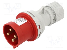 Connector: AC supply 3-phase; plug; male; 32A; 400VAC; IEC 60309