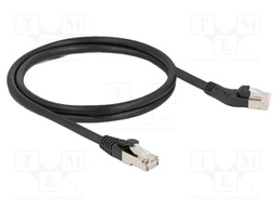 Patch cord; S/FTP; Cat: 6a; RJ45 plug,RJ45 left angled plug; 1m