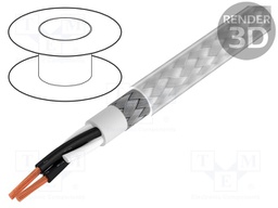 Wire; BiT 500 CY; 2x1mm2; tinned copper braid; PVC; transparent