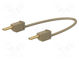 Test lead; 60VDC; 30VAC; 10A; non-insulated; Len: 0.15m; brown