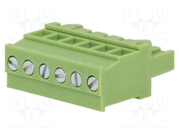 Pluggable terminal block; 5mm; ways: 6; angled 90°; plug; female