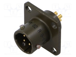 Connector: circular; socket; male; PT/451; 7.5A; 600V; PIN: 4; olive