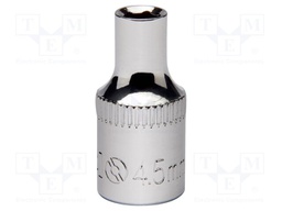 Cap; 6-angles,socket spanner; HEX 4,5mm; 1/4"; 25mm