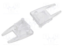 Cap for LED profiles; transparent; polycarbonate