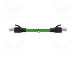 Patch cord; RJ45 plug,both sides; 6; stranded; Cu; PUR; green; 25m